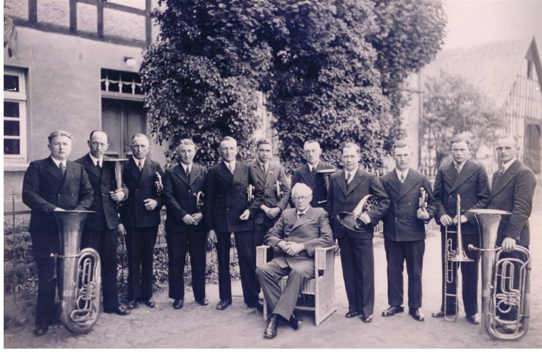 Posaunenchor Rahden im Jahr 1938.